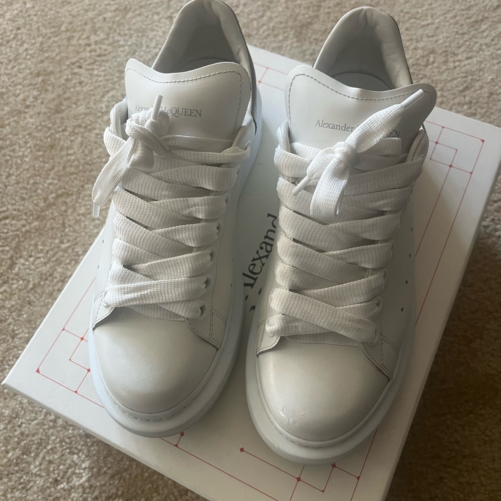 Alexander McQueen white sneakers great condition worn a few times. No box